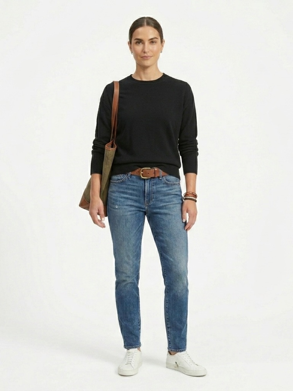 Everlane The Washable Merino Crew Sweater Black XL